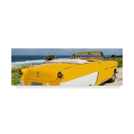 Trademark Fine Art Philippe Hugonnard 'Yellow Cabriolet Classic Car' Canvas Art, 6x19 PH00943-C619GG